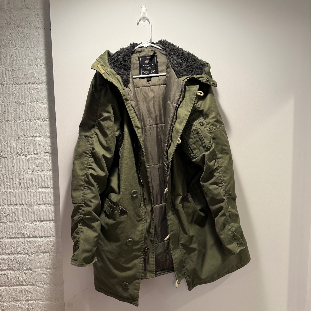 Alpha Industries Green Parka Large